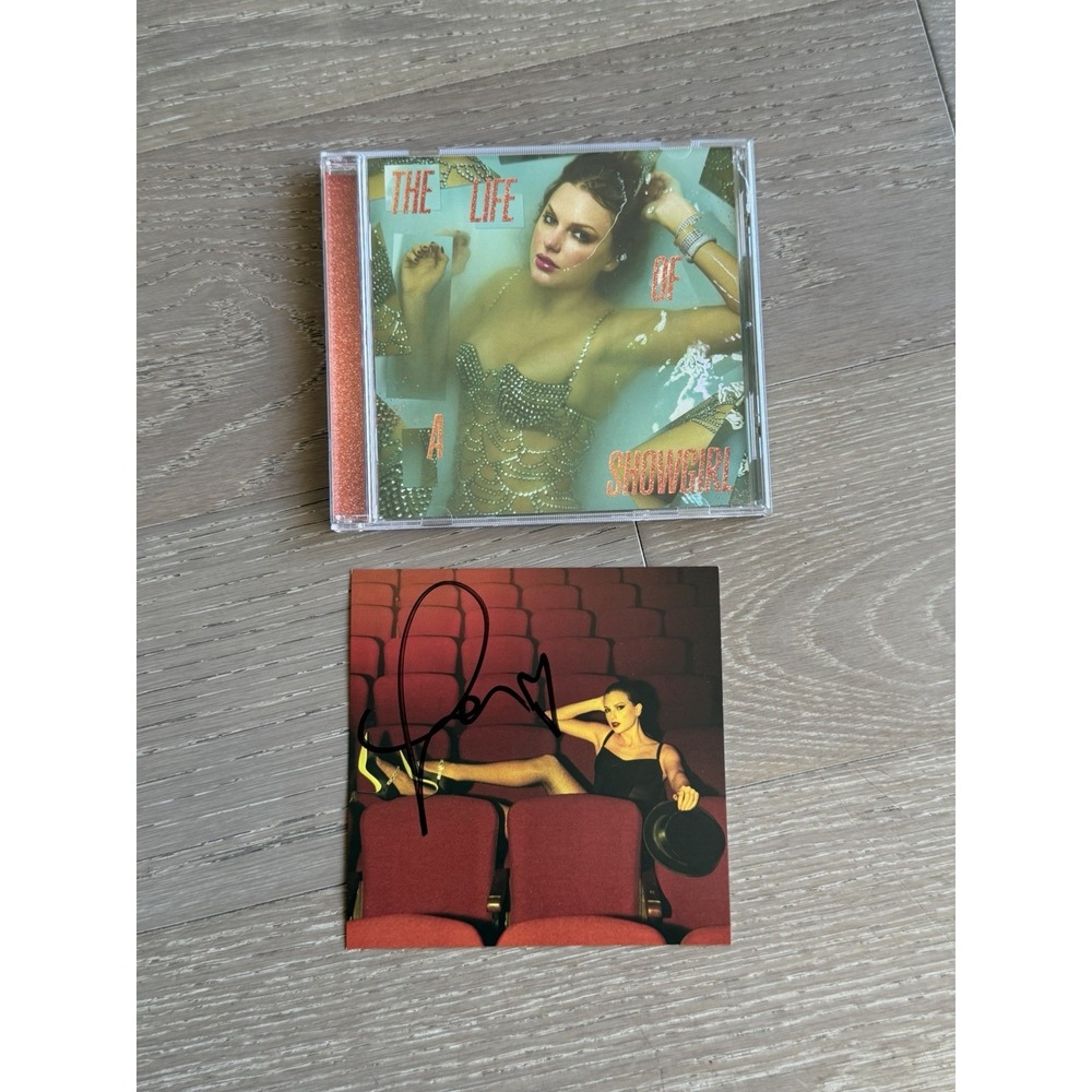 Taylor Swift Signed CD THE LIFE OF A SHOWGIRL #4 100% AUTHENTIC ✅❤️ SHIPS ASAP